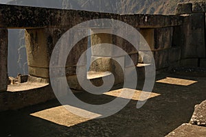 Three windows from Machu Picchu