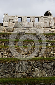 Three Windows Temple Machu Picchu Peru South America