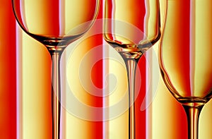 Three wine glasses