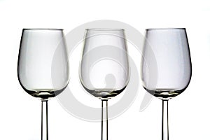 Three wine glasses