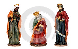 The three wise men and baby Jesus