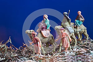 Three Wise Men Camel Travel Desert Bethlehem Concept, three magic kings