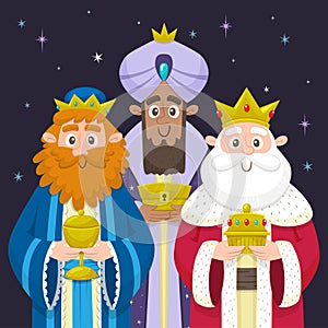 Three Wise Men Chrismas card