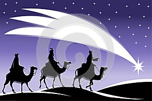 Three Wise Men Following the Star