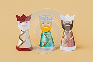 The three wise men. Concept for Dia de Reyes Magos day. Three Wise Men photo