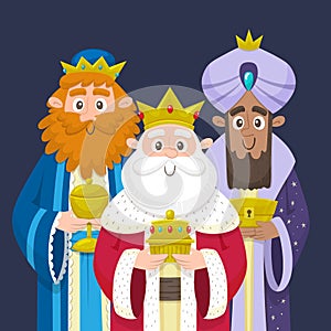 Three Wise Men three kings of Orient Portrait