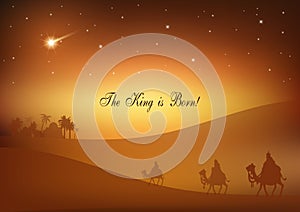 Three Wise Men are visiting Jesus Christ after His birth