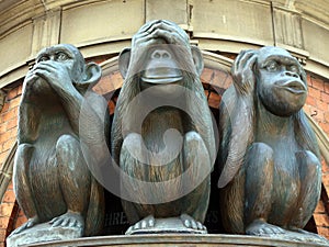 Three Wise Monkey Statues