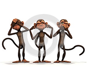 The three wise monkeys.