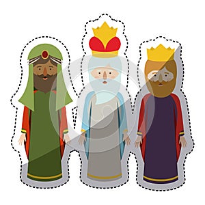 The three wisemen cartoon design