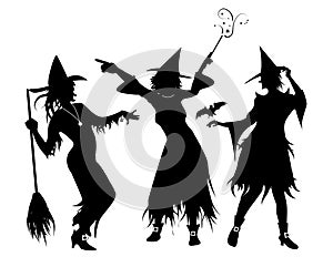 Three Witch Silhouettes