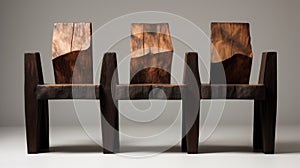 Three Wooden Seats By Jan Baquet: Earthy Elegance In Modern Style photo
