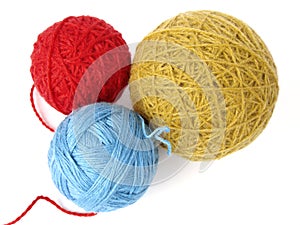 Three wool balls