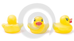 Three Yellow Rubber Ducks