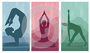 three yoga positions