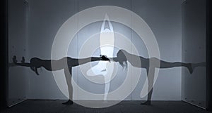 Three Yoga Silhouettes