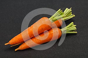 Three Young fresh ripe carrot