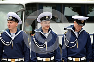 Three young sailors