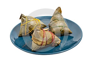 Three ZhongZi - traditional Chinese rice dish in bamboo leaves
