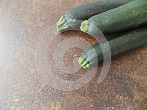 Three zucchinis