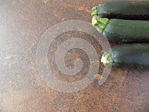 Three zucchinis