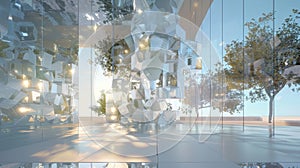 A threedimensional puzzle of crystal forms inviting exploration and contemplation photo