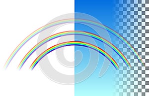 Threefold semicircular translucent rainbow