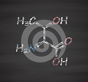 Threonine l-threonine, Thr, T amino acid molecule.