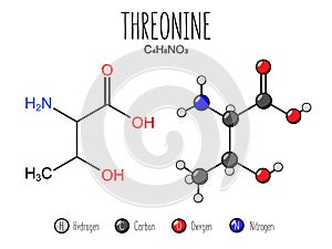 Threorine amino acid representation.