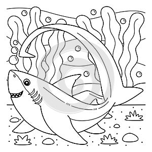 Thresher Shark Coloring Page for Kids