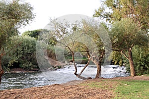 The threshold on the Jordan River in northern Israel