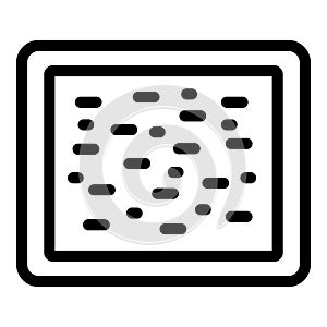 Threshold mat icon outline vector. Homecoming doormat