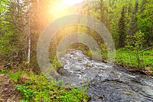 Thresholds of a mountain river