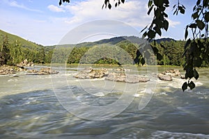 Thresholds and for rapid mountain river Katun.