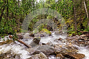 Thresholds and waterfall of river