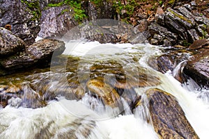 Thresholds and waterfall of river