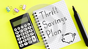 Thrift savings plan TSP is shown using the text photo