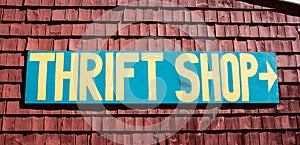 Thrift shop sign
