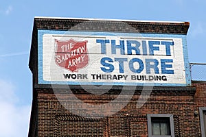 Thrift store sign.