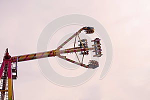 A Thrill Ride On Sideshow Alley At A Country Show