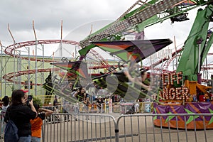 Thrill ride at State Fair Texas Dallas Fair Park