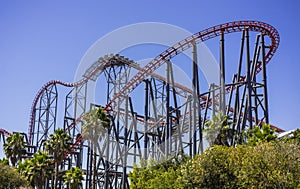 Thrill ride in Six Flag