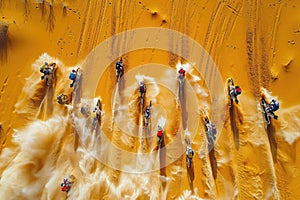 Thrilling Abstract Desert Camel Race