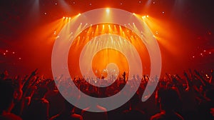 Thrilling Anticipation at a Live Concert. Generative AI photo