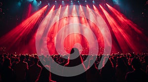 Thrilling Anticipation at a Live Concert. Generative AI photo