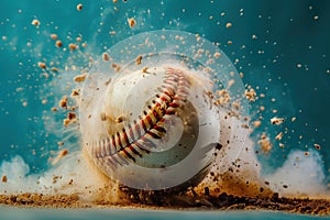 Thrilling Baseball bat explosion ball. Generate Ai