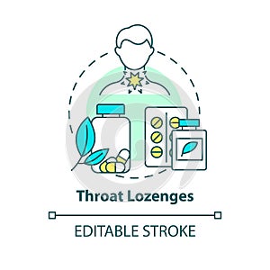 Throat lozenges concept icon