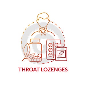 Throat lozenges concept icon