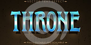 Throne editable text effect, editable king and royal text style