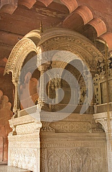 Throne Mughal Emperor Red Fort, Delhi, India